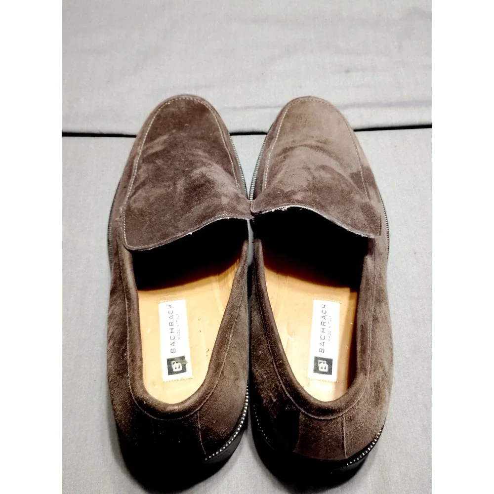 Bachrach Men 12 Brown Suede Driving Loafers Moc Toe Slip‑On Casual Resort‎ Shoes